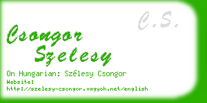 csongor szelesy business card